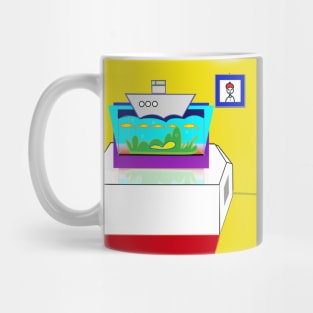 boat and aquarium Mug